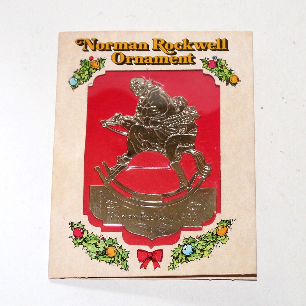 Coca Cola McDonalds Norman Rockwell Christmas Ornament Brass grandpa boy